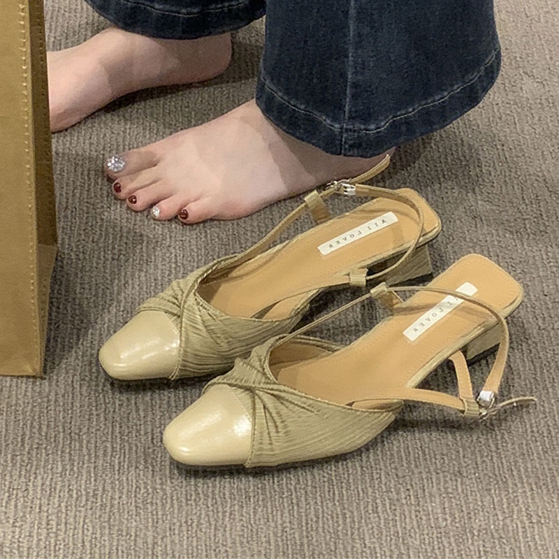 Facesun Xăng đan Đế Dày Phong Cách Pháp Thời Trang Xuân Thu Cho Nữ