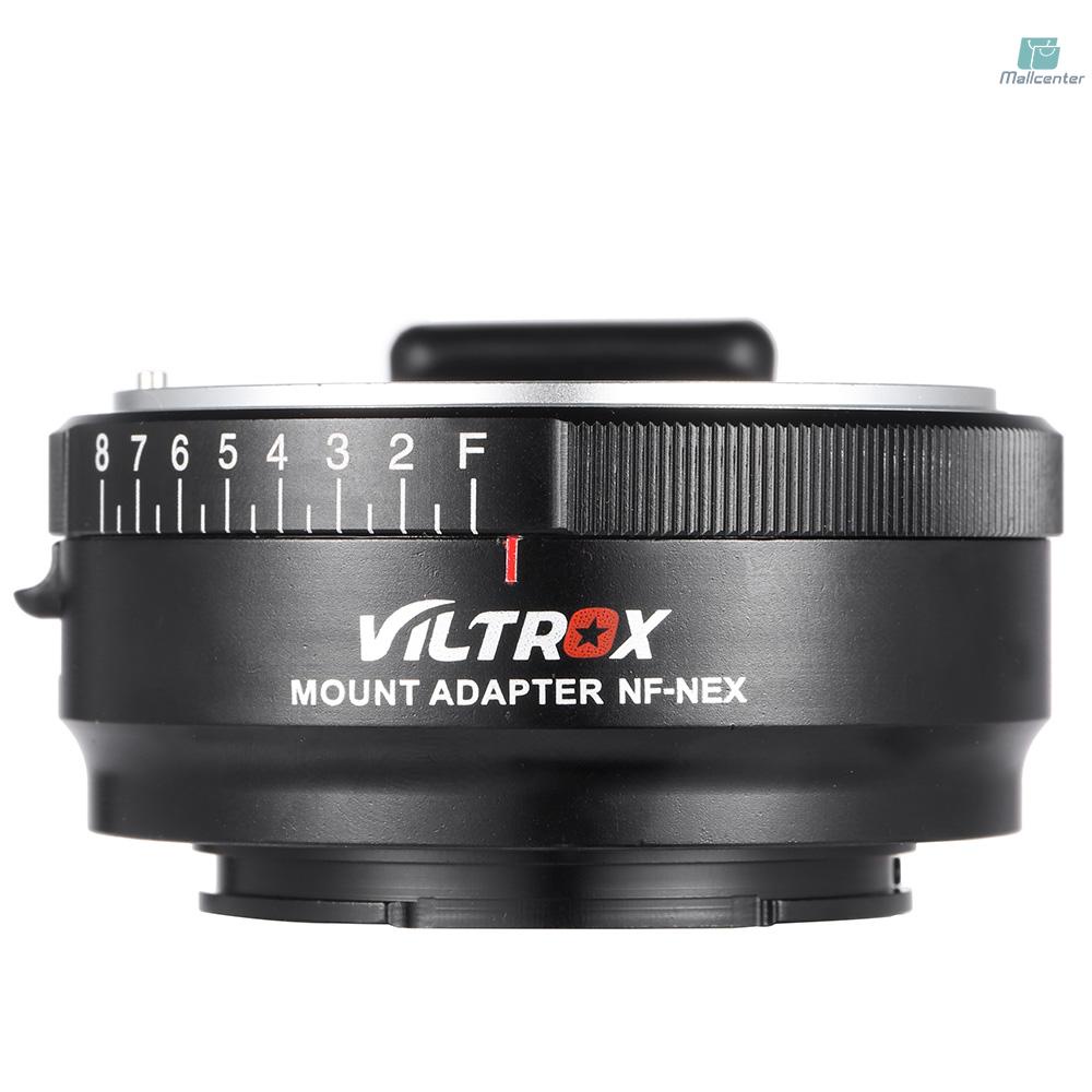 VILTROX NF-NEX Mount Adapter Ring for  G/F/AI/S/D Lens to  E Mount Camera A7/A7R/NEX-5/NEX-3/NEX-5N/NEX-C3/NEX-5R/NEX-F3/NEX-6/NEX-7/NEX-VG10/VG20/VG30