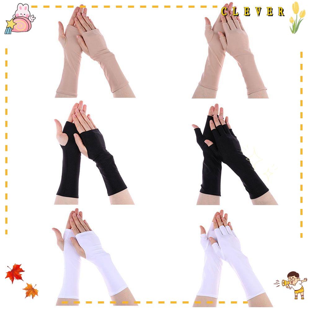 Găng Tay Hở Ngón Màu Trơn Thời Trang Mùa Hè