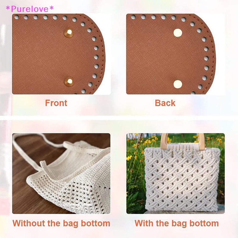 Túi Xách Da Dệt Kim Thủ Công Đế Dài 22 * 10cm Có Lỗ Mới