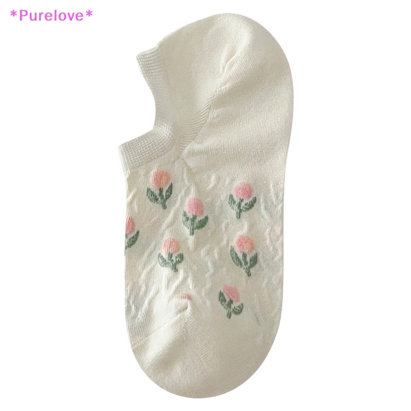 Đôi Vớ Chống Trượt In Hình Hoa Tulip Thời Trang Dành Cho Nữ Mới