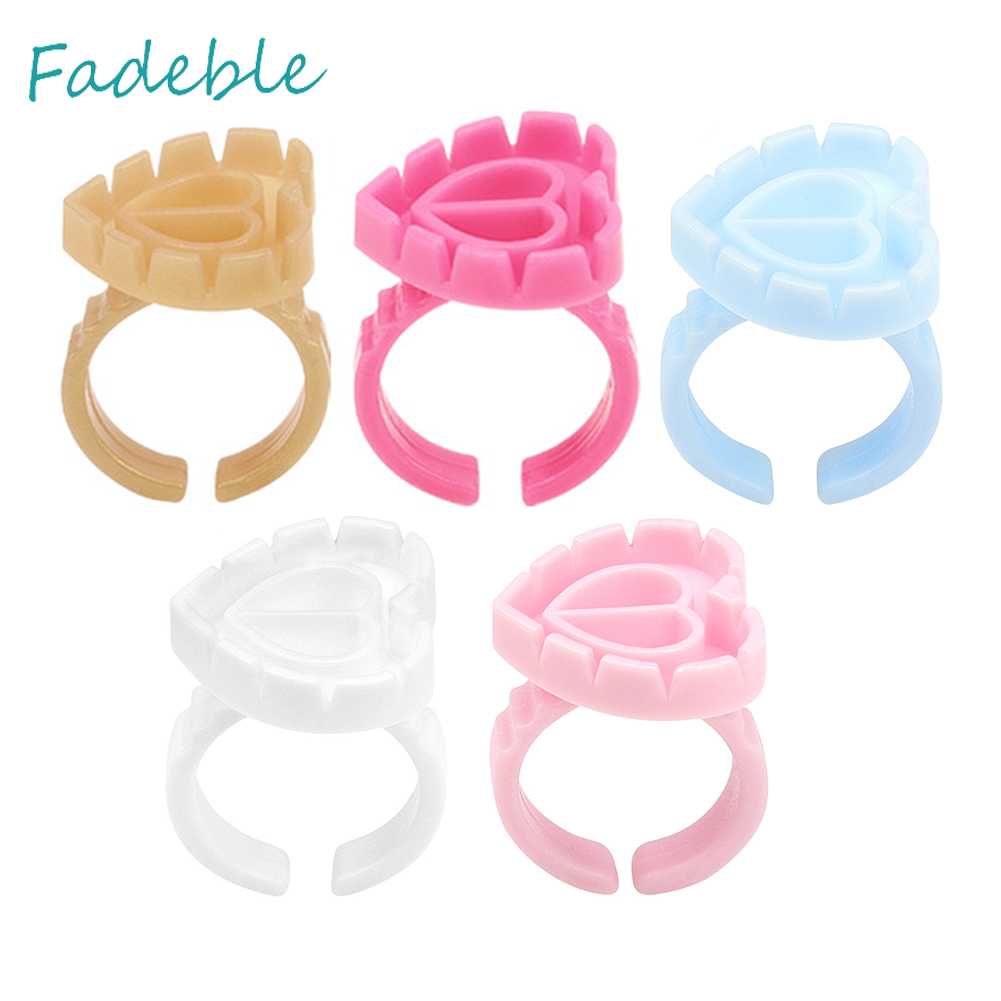 Set 100 Giá Đỡ Nhẫn Gắn Lông Mi Giả Dùng Một Lần Tiện Dụng