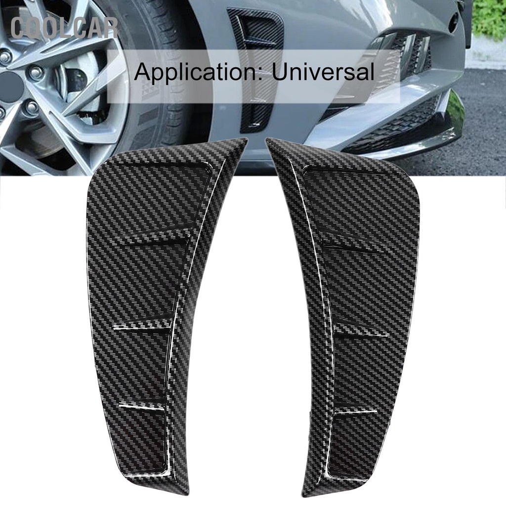 CoolCar Cặp Cản Trước Bên Lỗ Thông Khí Trang Trí Ngoại Thất Phong Cách Sợi Carbon Đa Năng