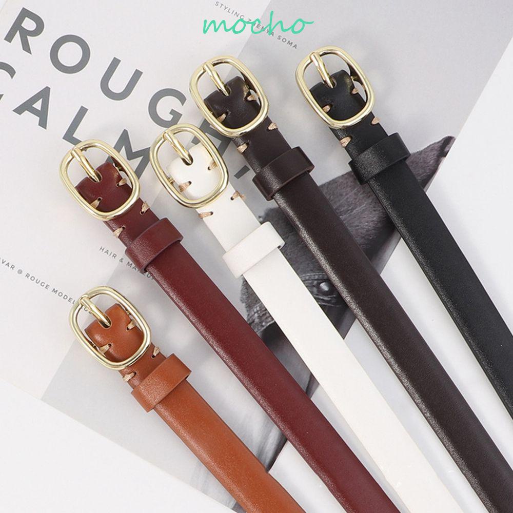 Thắt Lưng Da PU Khóa Oval Kim Loại Thời Trang Cho Nữ