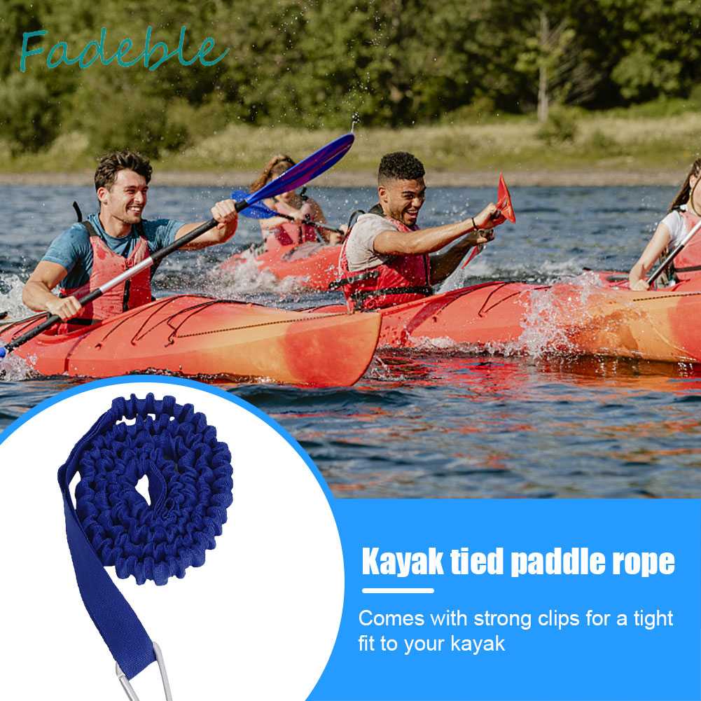 Dây Buộc Mái Chèo Thuyền Kayak Co Giãn Kèm Móc An Toàn