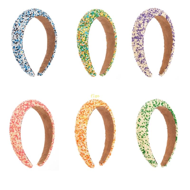 Flgo Băng Đô Cài Tóc Bản Rộng Nhiều Màu Sắc Cho Nữ