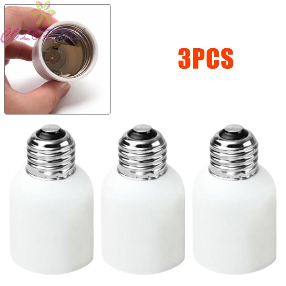 【COLORFUL】3-Pack 230V Light Sockets E26/E27 To E39/E40 Light Bulb Base Adapter Mogul    .