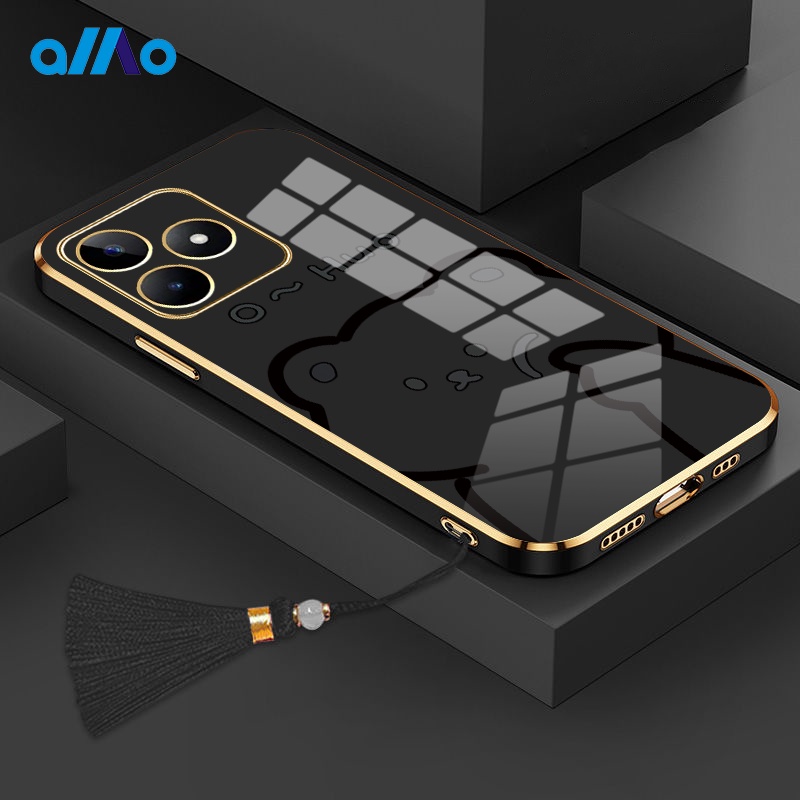 Ốp Điện Thoại Mềm Hình Gấu Cho Realme C53 Narzo N53 Realme 11 Pro + 10t 10 Pro + 9i Realme C55 C35 C30s C33 2023 C30 C31