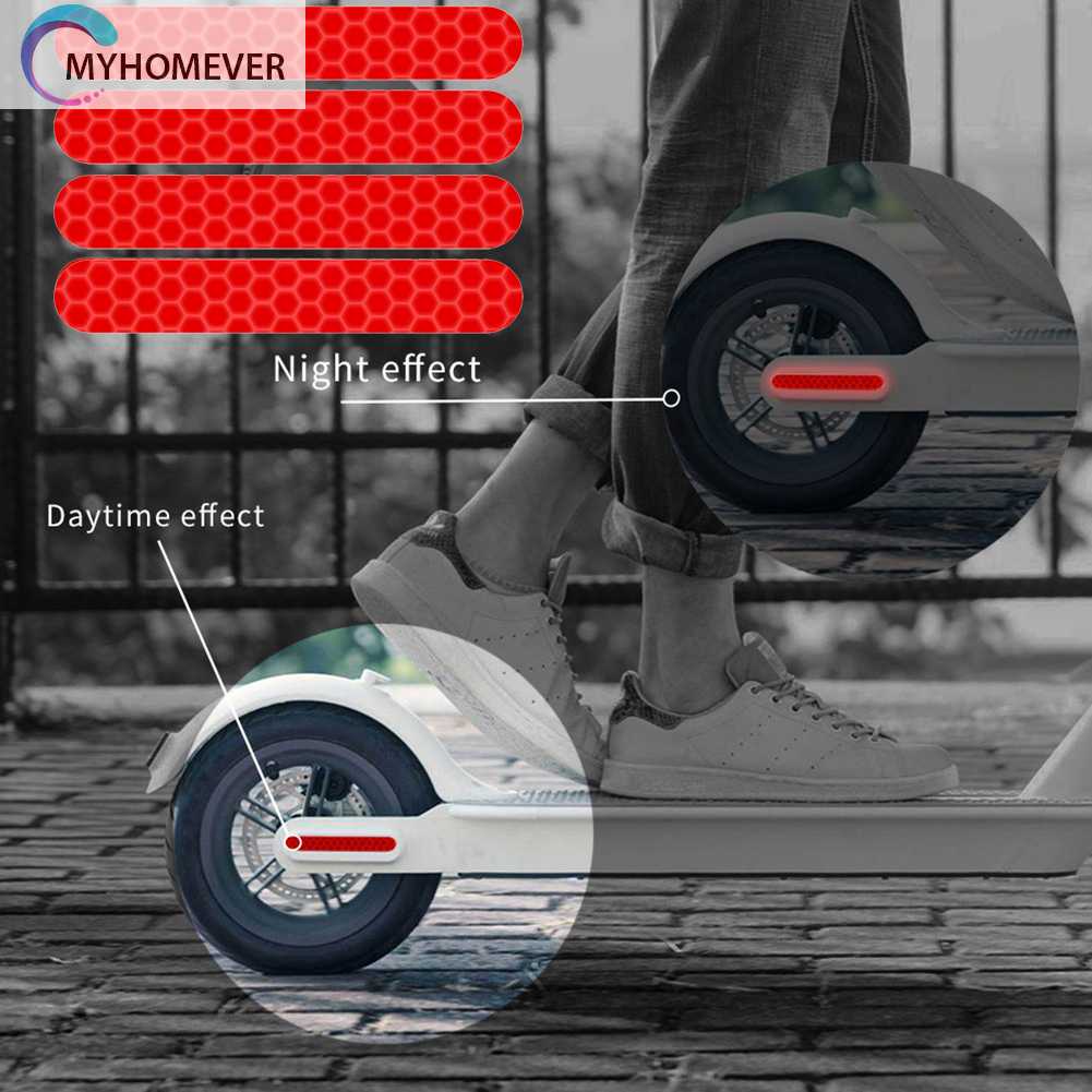 Bộ 4 Miếng Dán Phản Quang An Toàn Vào Ban Đêm Cho Xe Điện Ninebot MAX