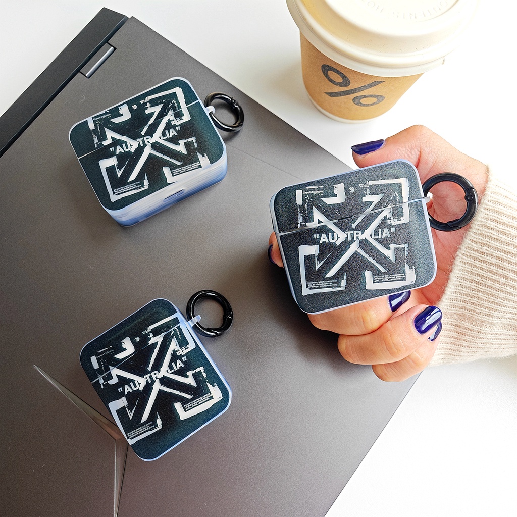 Vỏ Bảo Vệ Hộp Sạc Tai nghe không dây AirPods 1 2 gen3 pro2 2022 Bằng Silicon Họa Tiết Đầu Mũi Tên Thời Trang