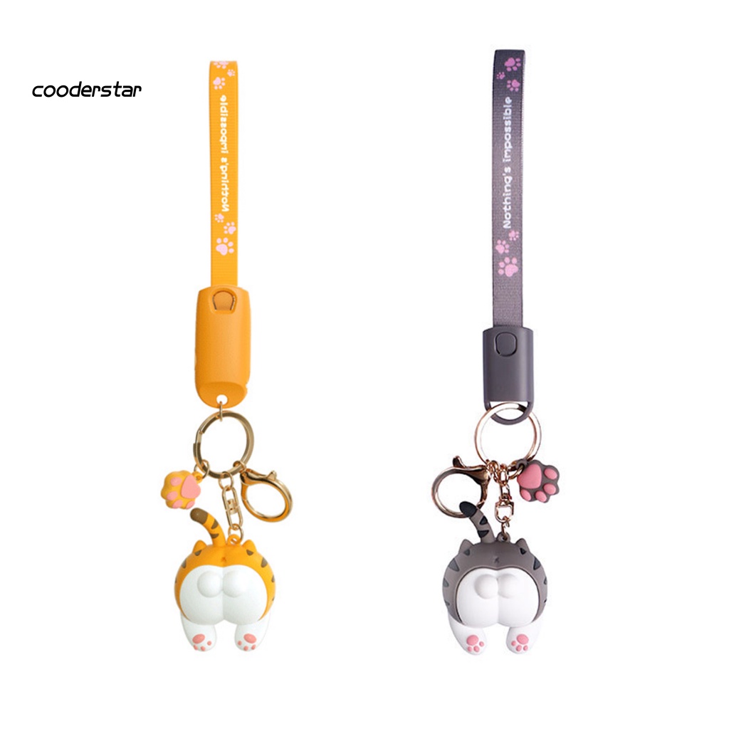 Dây Cáp Sạc Nhanh Micro USB Type-C 8Pin Có Móc Khóa Cho Android