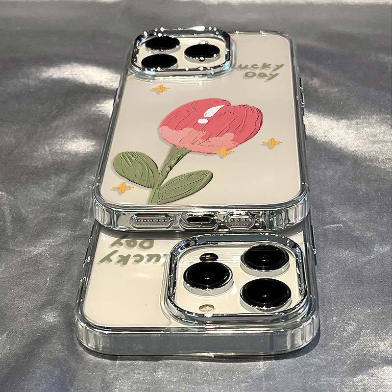 ✅Ốp Điện Thoại Mềm Chống Sốc Họa Tiết Hoa Đơn Giản Cho Iphone 13max / Star 711plus Safflower 8 14proiPhone12