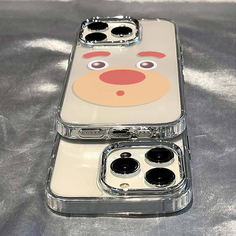 ✅Ốp Điện Thoại Dẻo Màu Hồng / Hồng Họa Tiết Chú Gấu Dễ Thương Chống Sốc Cho Iphone128In 711 1314pro max