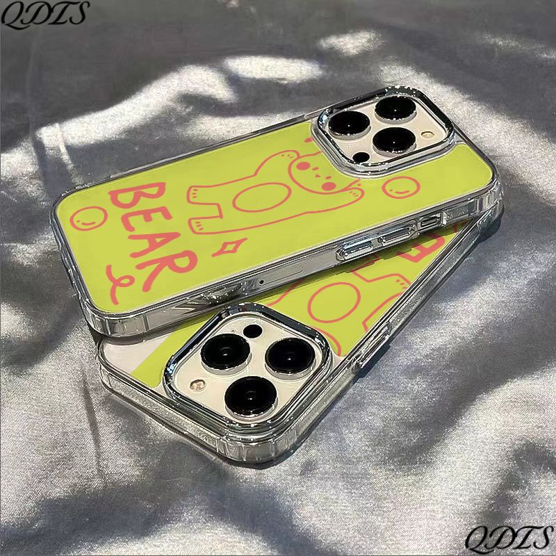 ✅Ốp Điện Thoại Dẻo Họa Tiết Chú Gấu Dễ Thương Chống Sốc Kèm Giá Đỡ Cho Iphone12Max7 IQK0 811 xs Apple 13 / 14pro
