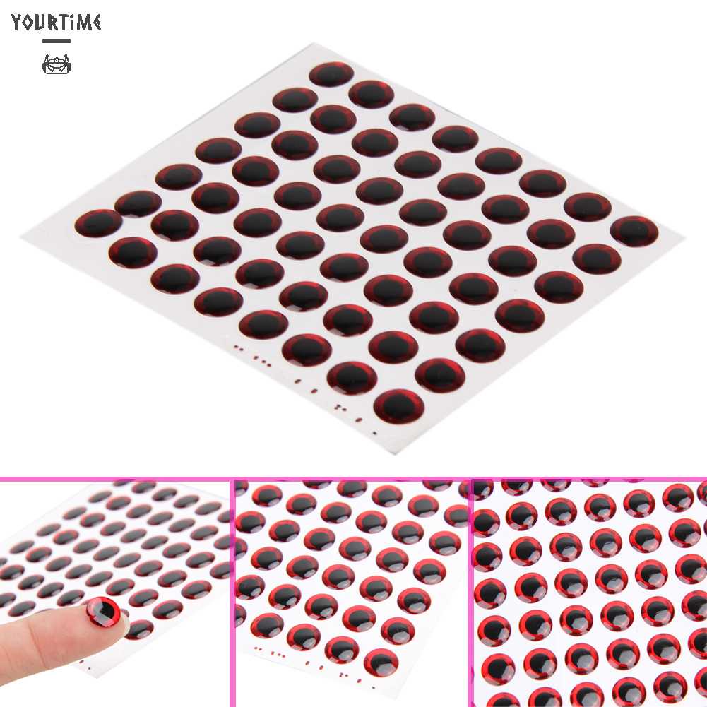 Set 100 Mắt Cá 3D 3-20mm Bằng Nhựa Dùng Để Trang Trí