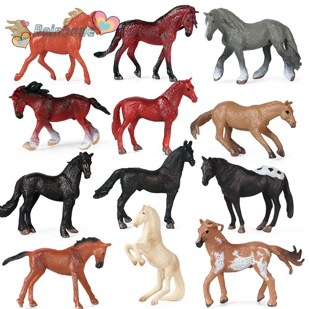 Set 6 / 12 / 18 Mô Hình Ngựa Nhiều Màu Cho Bé