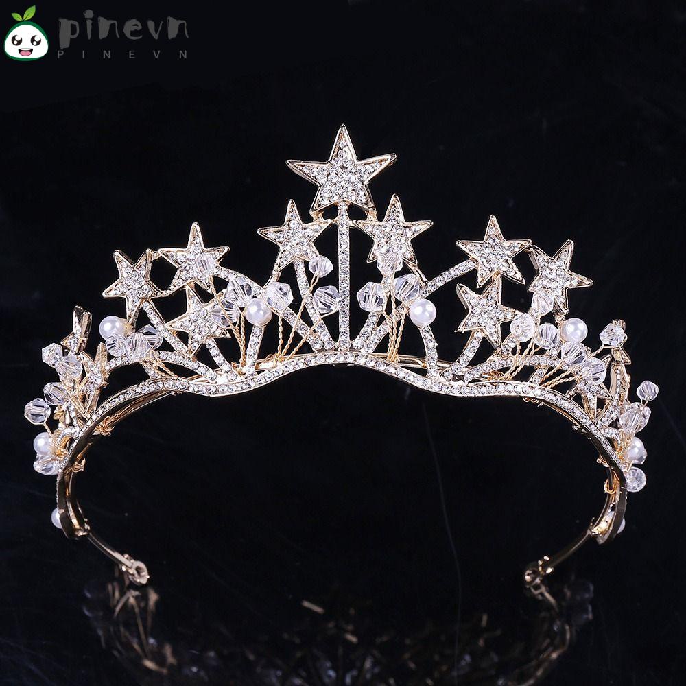 Ngôi Sao Tự Nhiên Xinh Xắn Dùng Trong Trang Trí|Vương Miện Đính Đá Lấp Lánh Sang Trọng Cho Cô Dâu