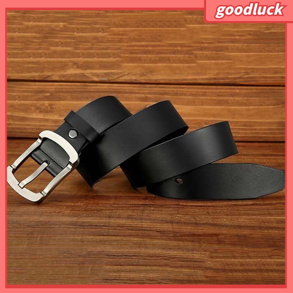 Thắt Lưng Da Giả Dày Màu Trơn Chống Vỡ / Mài Mòn Phong Cách Vintage Cho Nam