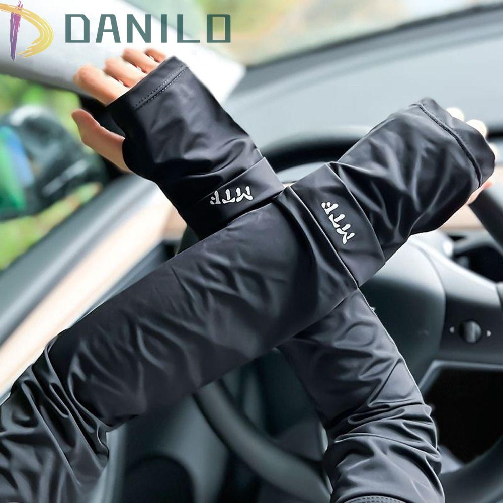 Găng Tay Chống Nắng Tia UV Dáng Rộng Màu Trơn In Chữ DANILO Thời Trang Mùa Hè Cho Nữ