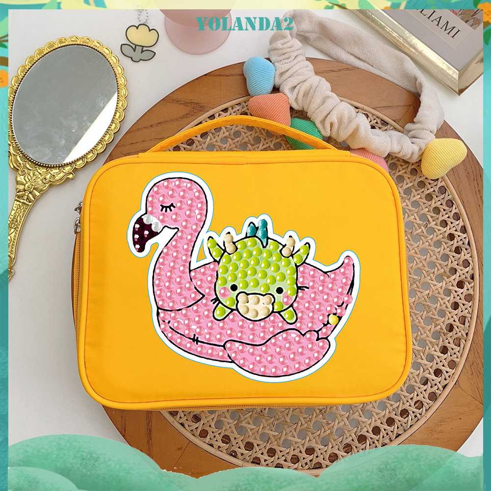 Bộ 2 Tranh Đính Đá 5D Tự Làm Hình Động Vật Dễ Thương Cho Bé Mới Bắt Đầu