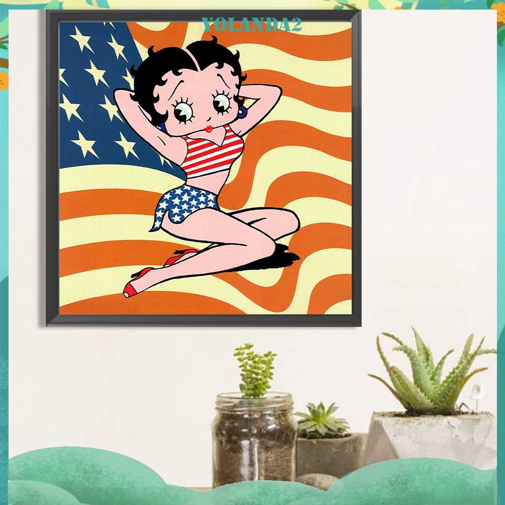 Tranh Đính Đá Kim Cương Toàn Bộ 5D DIY Hình Búp Bê