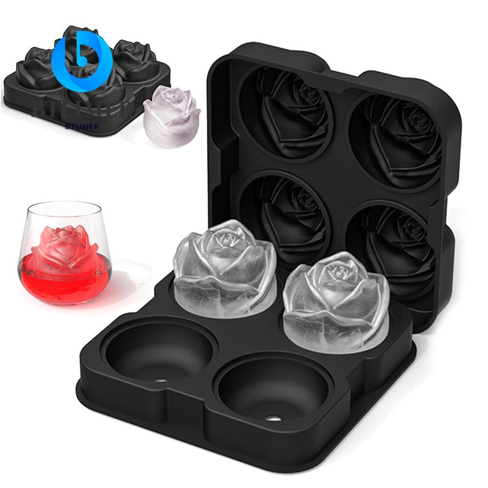 Khuôn Silicone Làm Đá Viên Có Thể Tái Sử Dụng Kèm Nắp Đậy