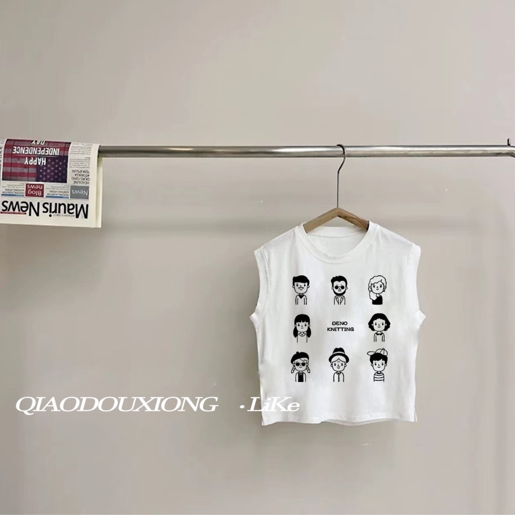 Áo Thun Sát Nách Cổ Tròn Dáng Rộng Thời Trang Mùa Hè Cho Bé