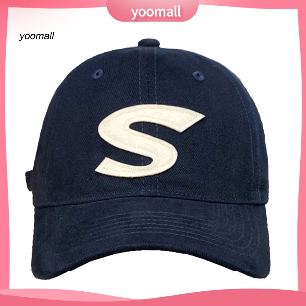 Mũ Lưỡi Trai Màu Trơn Thêu Chữ Phong Cách Hip Hop Thoáng Khí Chống Tia UV Màu Sắc Đơn Giản Dành Cho Nam Và Nữ