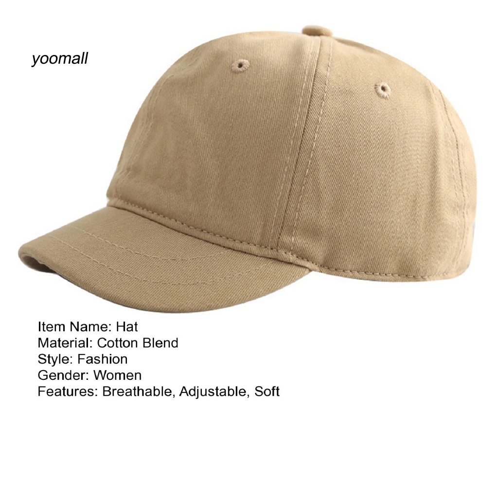 Mũ Lưỡi Trai Màu Trơn Chống Nắng Mềm Mại Thoáng Khí Có Vành Chống Trượt Có Thể Điều Chỉnh Cho Nam