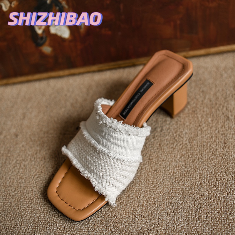 Xăng đan Cao Gót Đế Dày Mềm Mại Thoải Mái Thời Trang Xu Hướng Hàn Quốc Cho Nữ