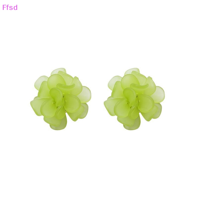 {Ffsd} Khuyên Tai Hình Cánh Hoa Ba Chiều Đơn Giản Dành Cho Nữ Đi Tiệc Cưới Mới Bán Chạy *