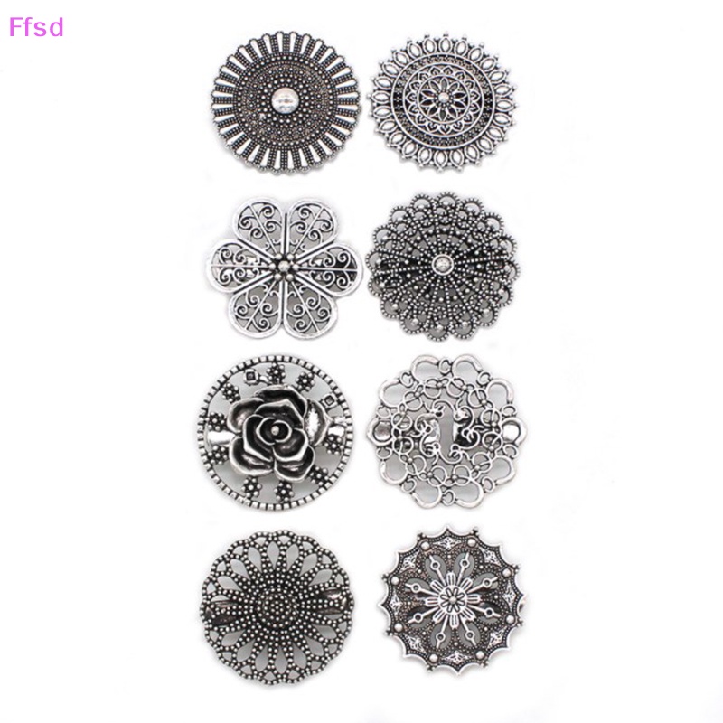 {Ffsd} Kẹp Cài Áo Khoác Cardigan Dệt Kim Hình Tròn Họa Tiết Hoa Rỗng Vintage Cho Nữ * Bán Chạy