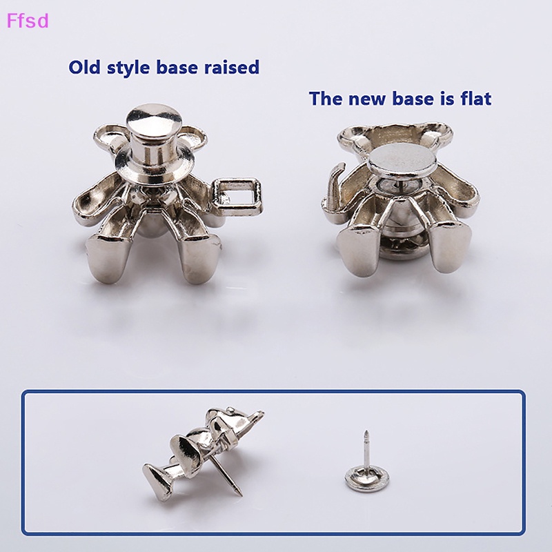 {Ffsd} Set 2 Khóa Cài Thắt Lưng Quần Jean Hình Gấu Có Thể Điều Chỉnh