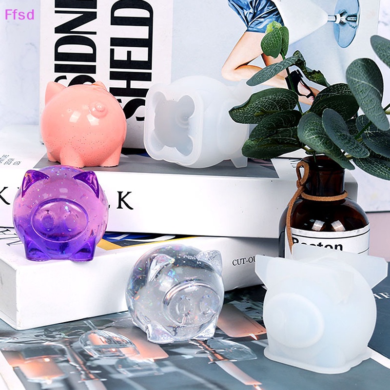 Khuôn Silicone Làm Đồ Trang Trí Thủ Công Hình Chú Heo Đáng Yêu