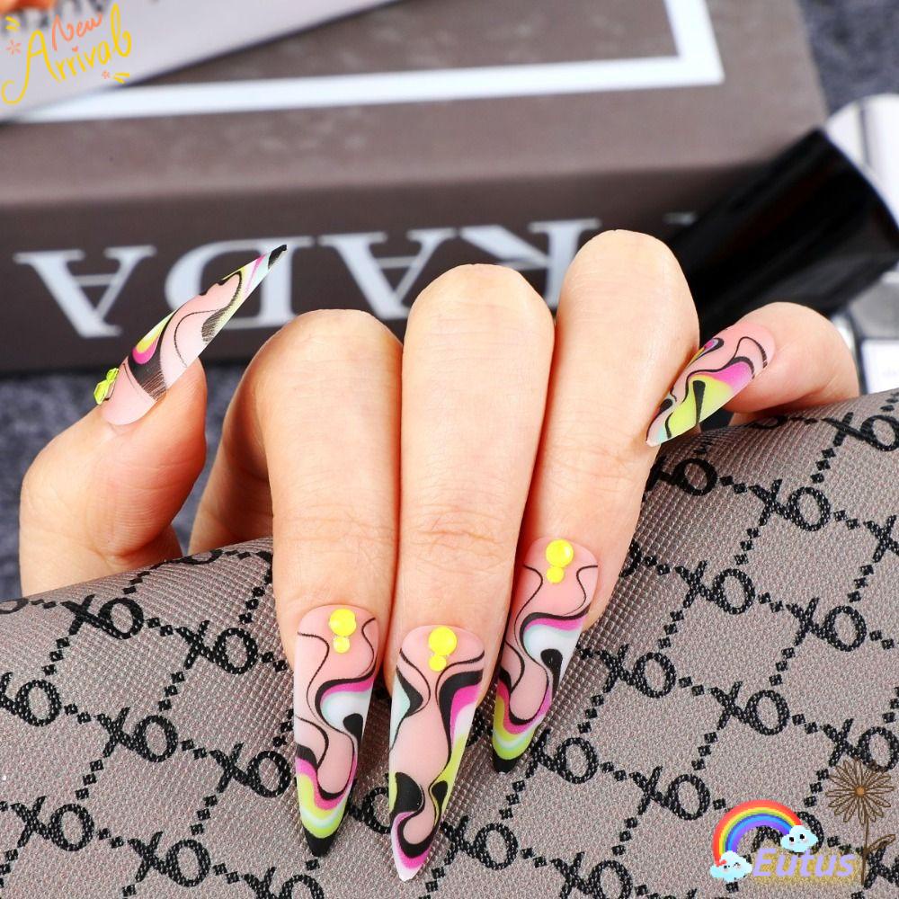 Bộ Móng Tay Giả Dạng Nhấn Che Phủ Toàn Diện Chất Lượng Cao