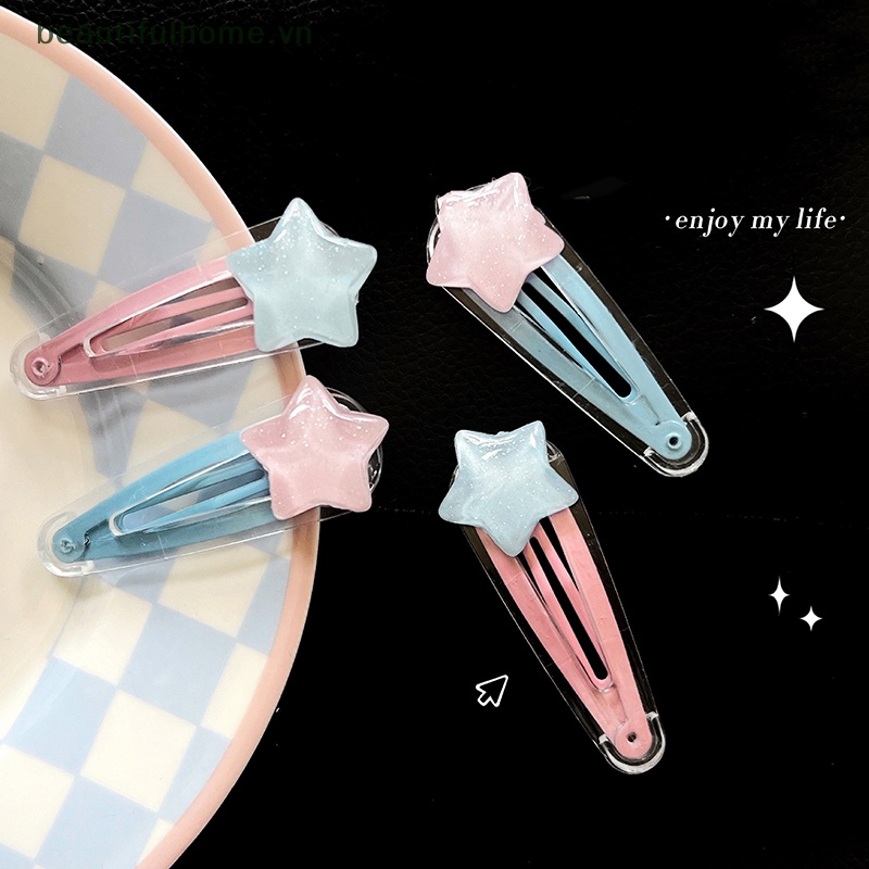 Kẹp Tóc Ngôi Sao Màu Kẹo Ngọt Ngào Dễ Thương Cho Nữ