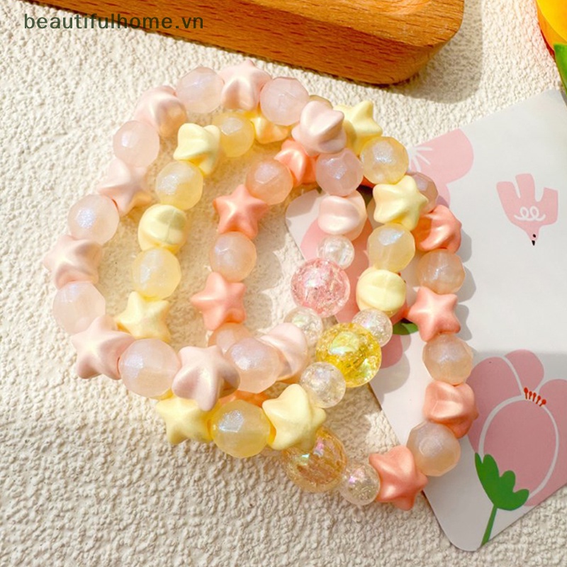 Vòng Tay Chuỗi Hạt Ngọc Trai / Ngôi Sao / Thỏ Nhiều Màu Sắc Ngọt Ngào Dễ Thương Cho Nữ [beauty]
