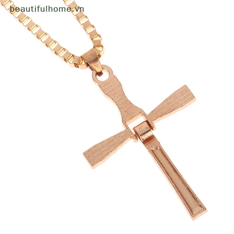[beautifulhome] Vòng cổ Mặt Thánh Giá Đính Pha Lê Dành Cho Nam