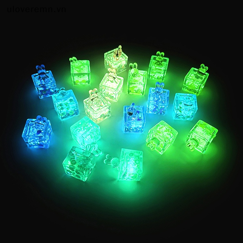 Bộ 2 Đồ trang trí Thỏ Bunny Hoạt Hình Phát Sáng Dùng Trang Trí Tiểu Cảnh