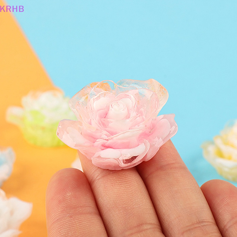 Set 5 Bông Hồng Nhựa Phát Quang Dùng Trang Trí Nghệ Thuật Độc Đáo Mới