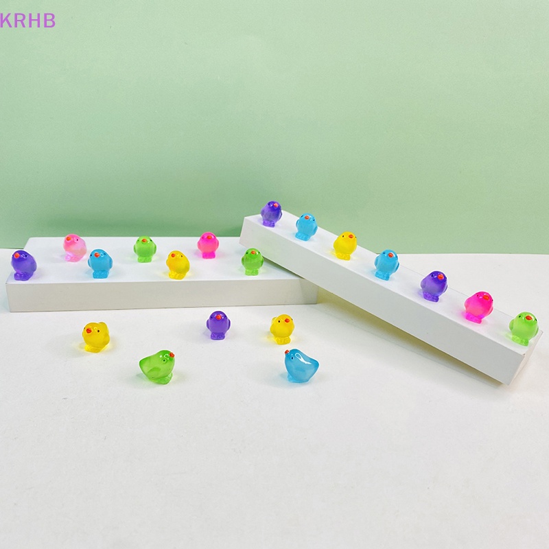 Set 5 Chú Gà Con Mini Phát Sáng Trong Bóng Tối Trang Trí Tiểu Cảnh Mới