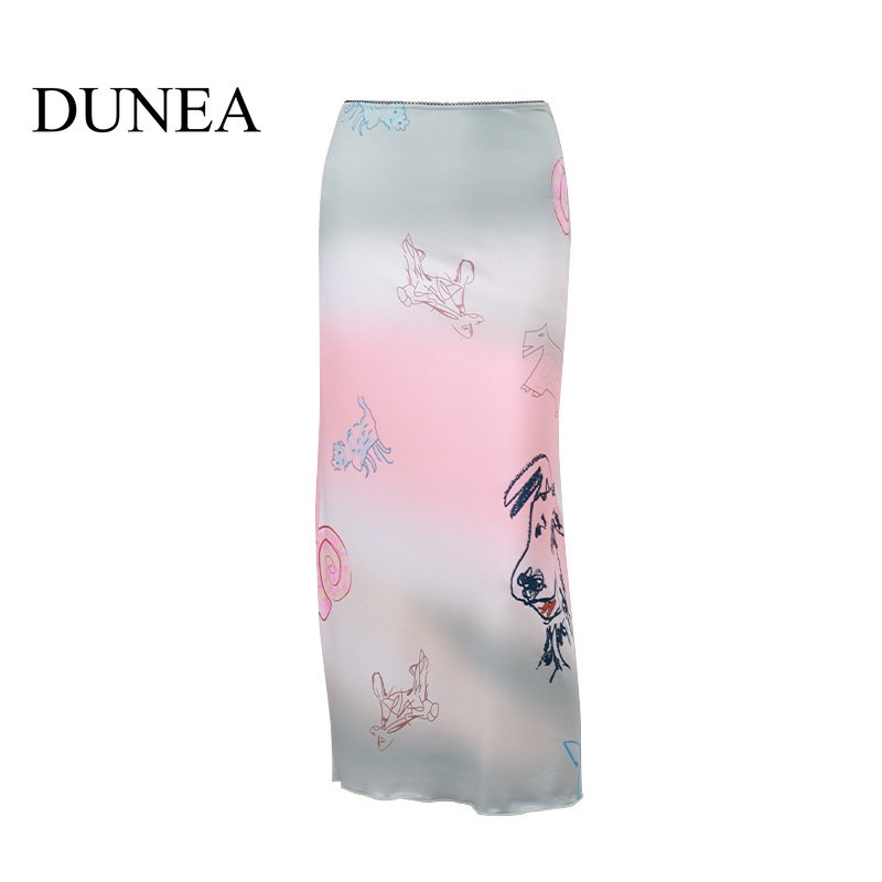 DUNEA Chân Váy Maxi Phong Cách Đường Phố Cho Nữ