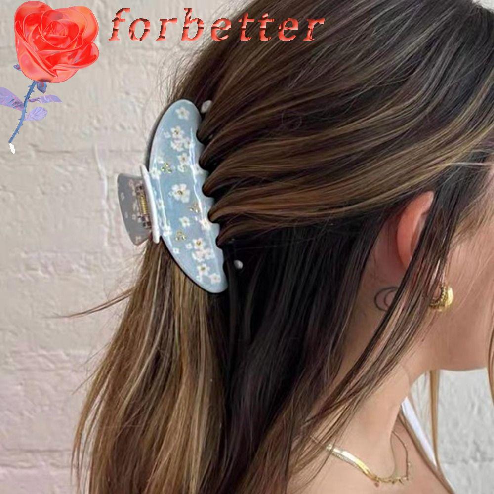 Kẹp Tóc Cỡ Lớn In Họa Tiết Hình Học Dễ Thương Cho Nữ