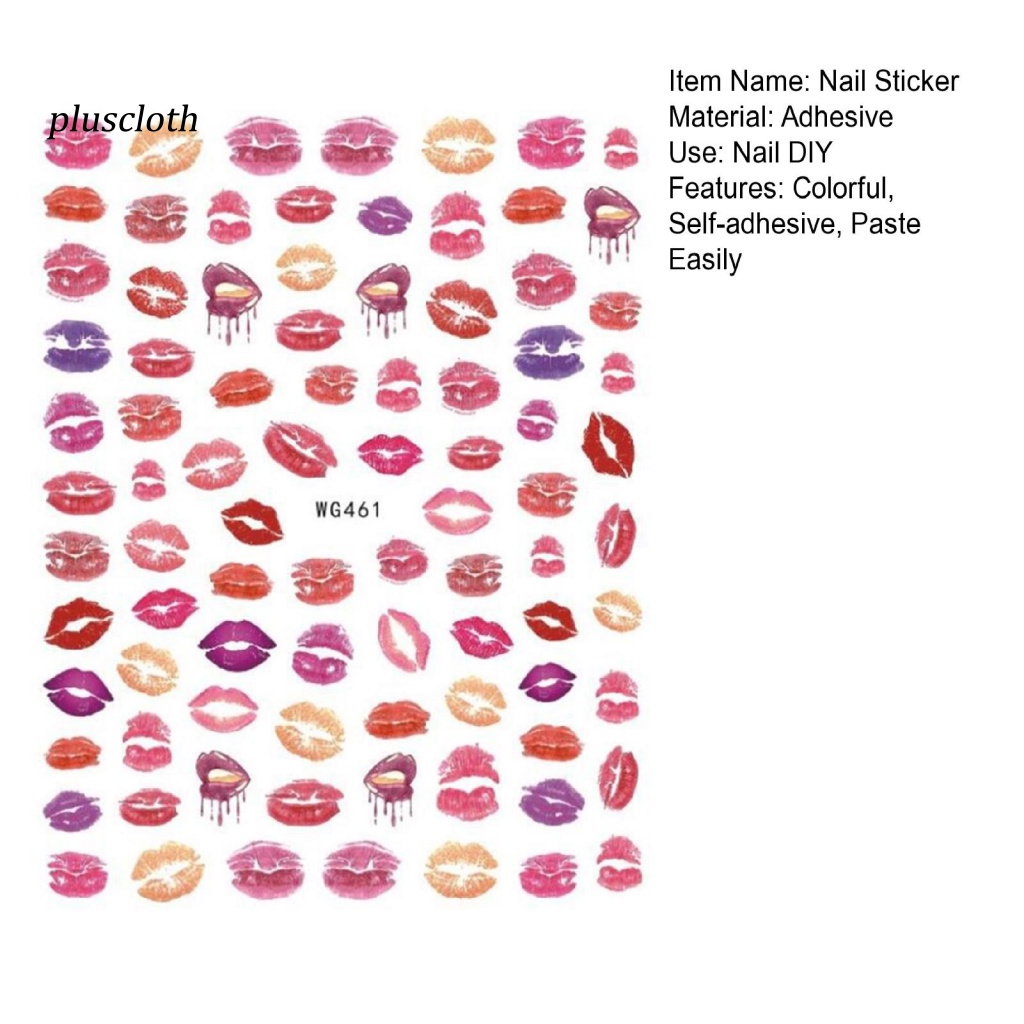 Miếng Dán Trang Trí Móng Tay Nhiều Màu Sắc Lãng Mạn Tự Dính Có Thể Tháo Rời DIY