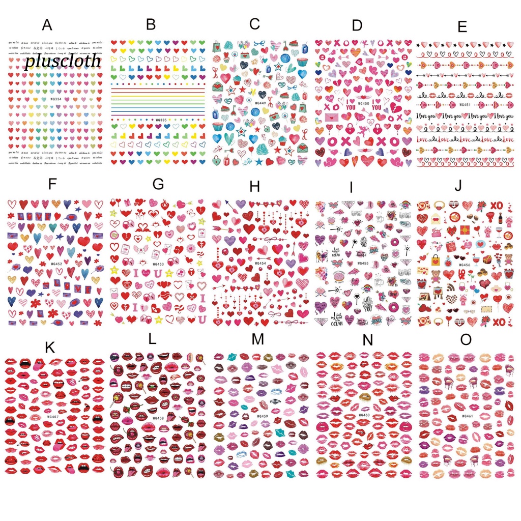 Miếng Dán Trang Trí Móng Tay Nhiều Màu Sắc Lãng Mạn Tự Dính Có Thể Tháo Rời DIY