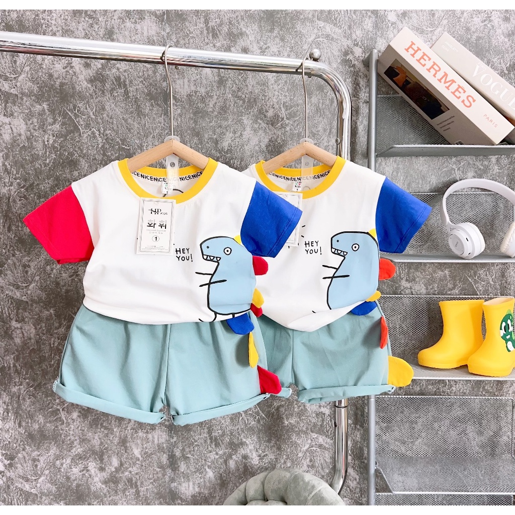 SALE BỘ COTTON KHỦNG LONG BÉ TRAI