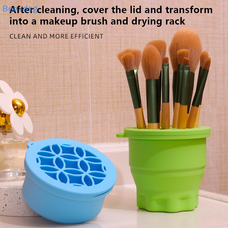 Giá Silicone Phơi Khô Cọ Trang Điểm Có Thể Gấp Gọn Tiện Dụng