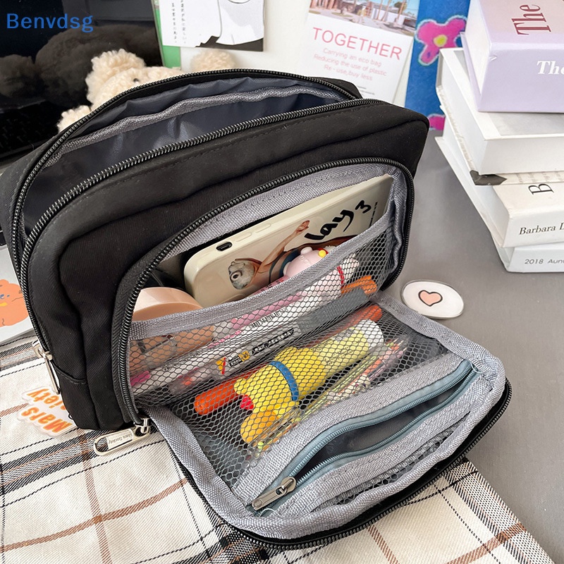 Benvdsg > Túi Đựng Bút Chì Sức Chứa Lớn Màu Sắc Thời Trang Có Khóa Kéo Dành Cho Học Sinh