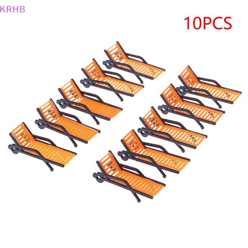 Set 10 Mô Hình Ghế Nhựa Công Viên Đường Phố Trang Trí Nhà Cửa Mới