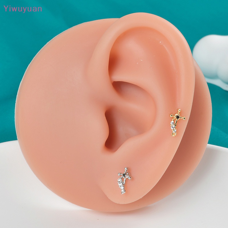1 Khuyên Tai Xoắn Ốc Đính Đá Zircon Mới